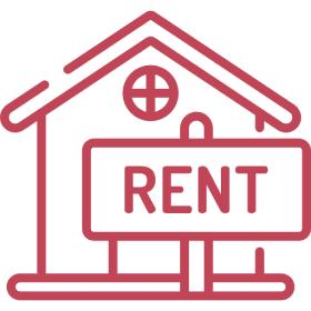 Line drawing of house for rent