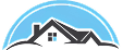 Black roof against blue circle