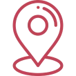 Red map marker symbol